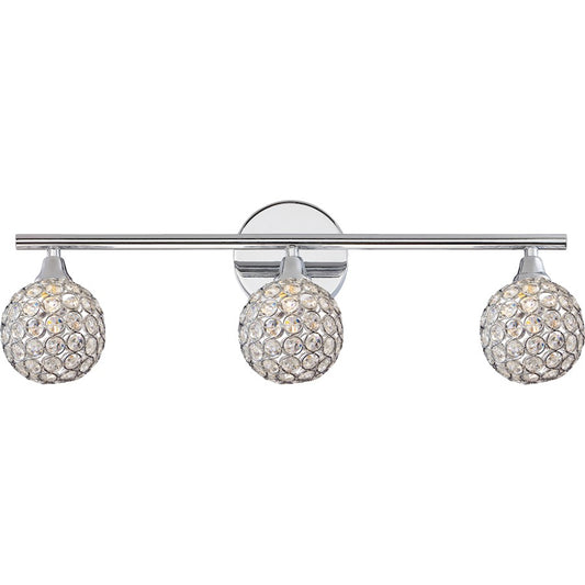 Quoizel Platinum Shimmer 3 Light Vanity Light in Polished Chrome