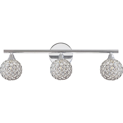 Quoizel Platinum Shimmer 3 Light Vanity Light in Polished Chrome