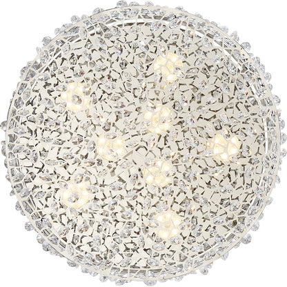 Quoizel Platinum Collection Starlet 8 Light Flush Mount, Polished Chrome