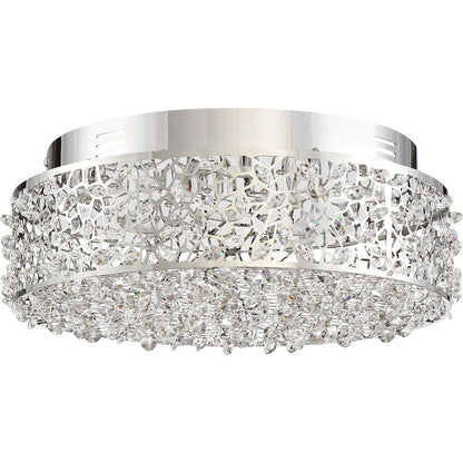 Quoizel Platinum Collection Starlet 8 Light Flush Mount, Polished Chrome