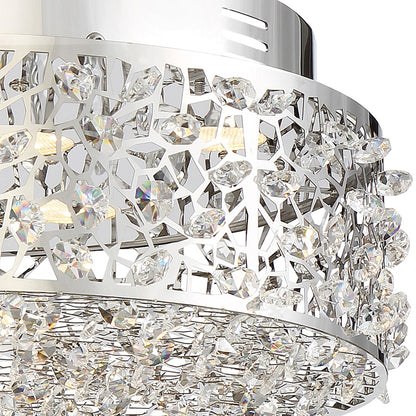 Quoizel Platinum Collection Starlet 8 Light Flush Mount, Polished Chrome