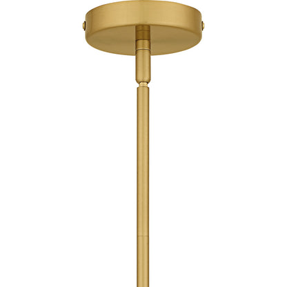 Quoizel Salvador 30in 9-Light Chandelier | Modern Brushed Gold and Clear Textured Glass | Dining Room & Living Room | Model PCSVD5034BRG