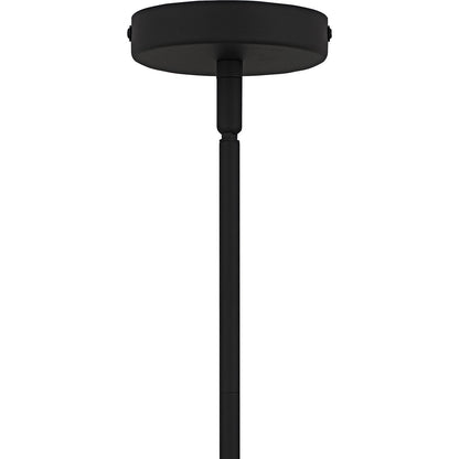 Quoizel Salvador 30in 9-Light Chandelier | Modern Earth Black and Clear Textured Glass | Dining Room & Foyer | 30 x 30 x 18.75 in | Model PCSVD5034EK