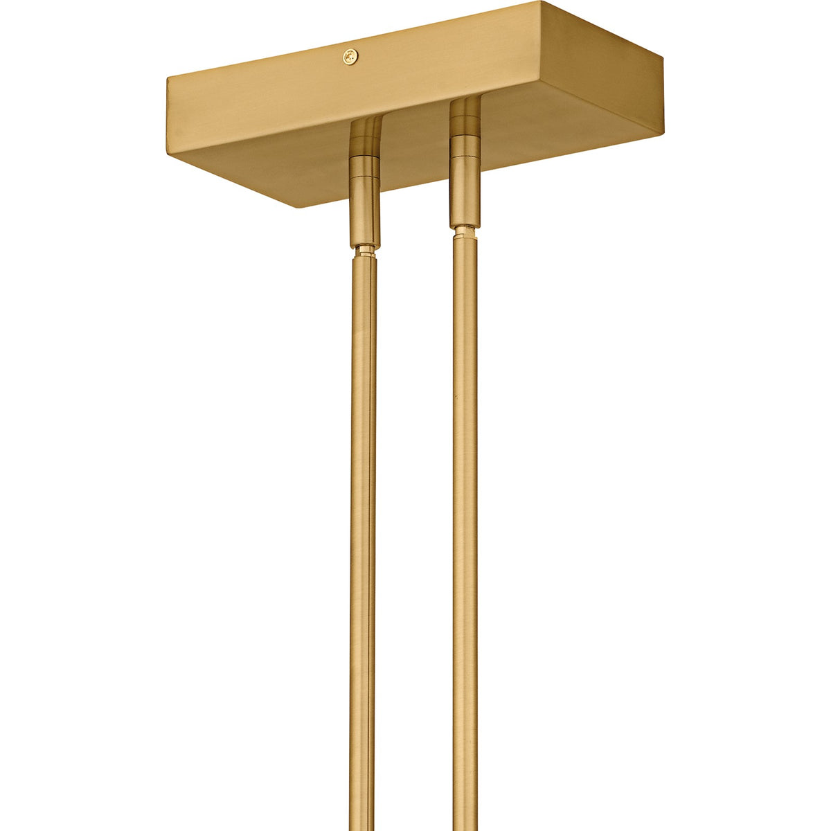 Quoizel Talbott 46in LED Island Chandelier | Modern Brushed Gold and Clear Ribbed Acrylic | Kitchen Island & Dining Room | Model PCTAL146BRG