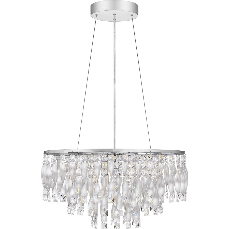 6 Light Pendant, Polished Chrome