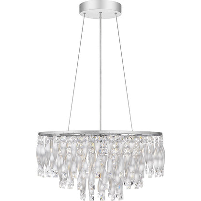 6 Light Pendant, Polished Chrome