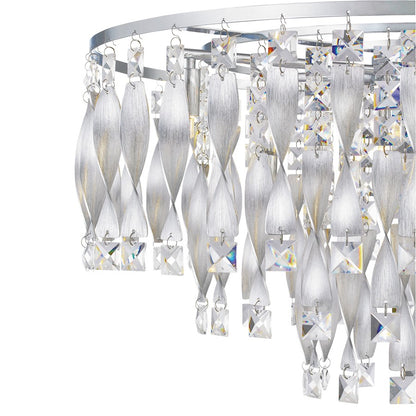 6 Light Pendant, Polished Chrome