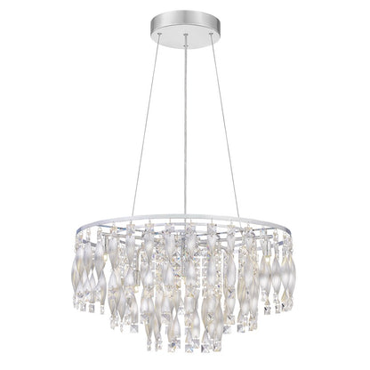 6 Light Pendant, Polished Chrome