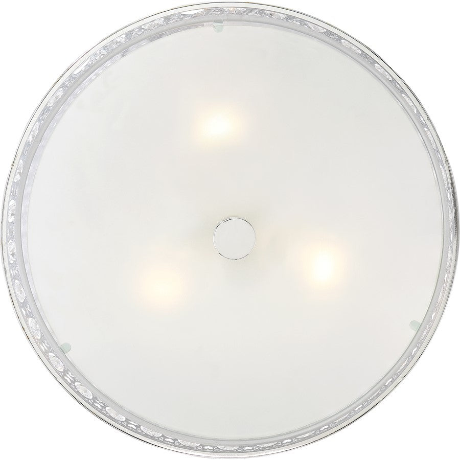 Quoizel Platinum Collection Verity Semi-Flush Mount, 3 Light, Polished Chrome