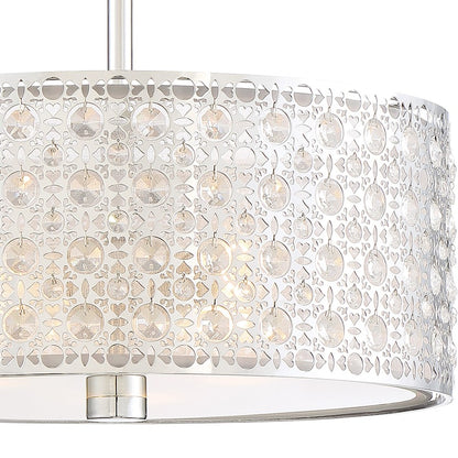 Quoizel Platinum Collection Verity Semi-Flush Mount, 3 Light, Polished Chrome
