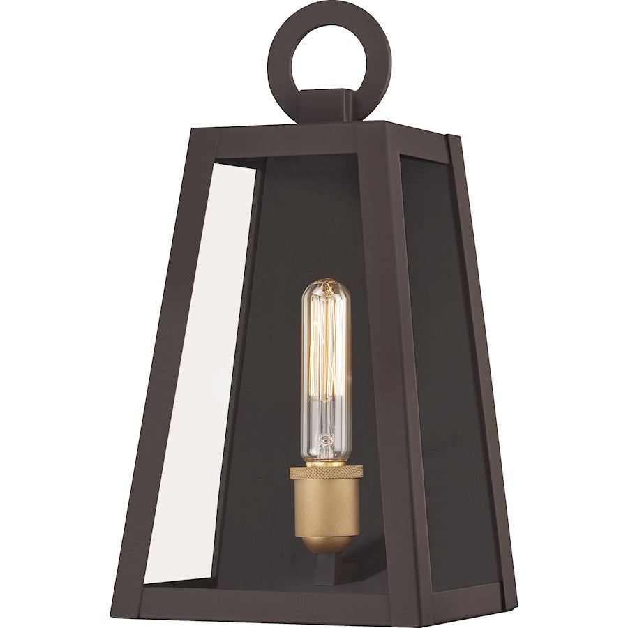 Quoizel Poplar Point 1 Light 12" Outdoor Wall Lantern, Old Bronze