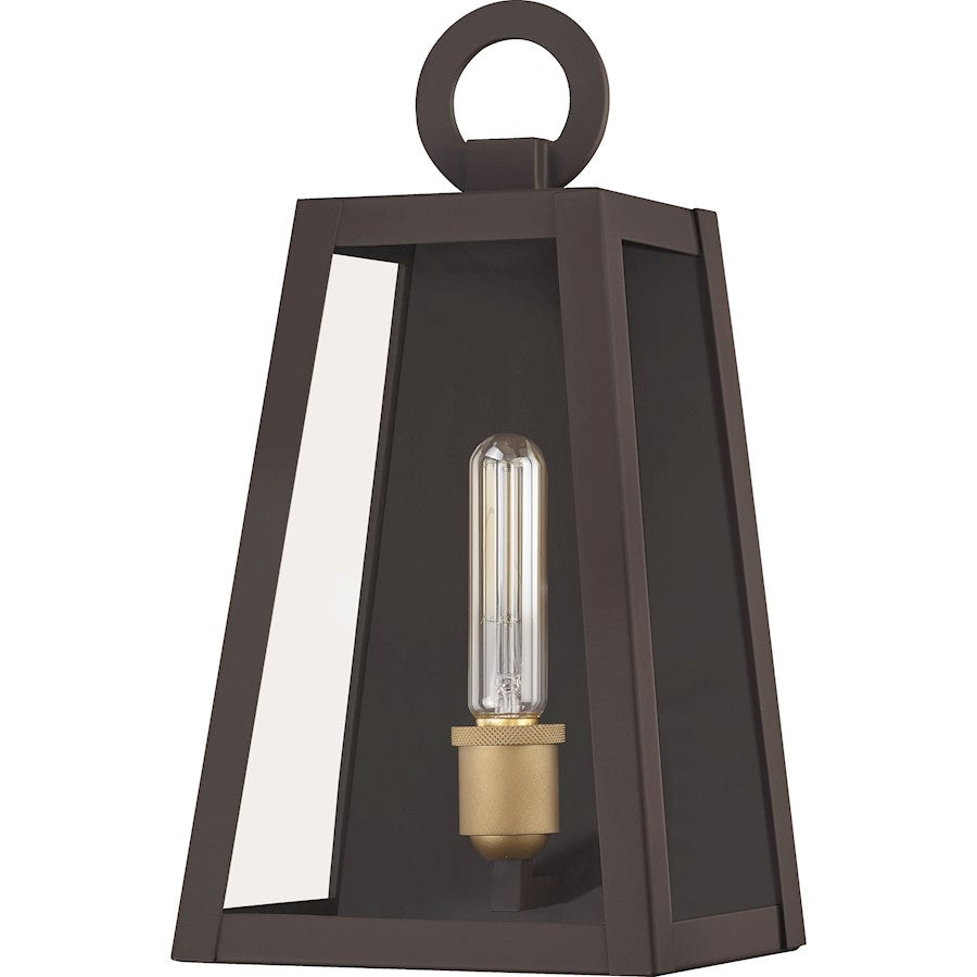 Quoizel Poplar Point 1 Light 12" Outdoor Wall Lantern, Old Bronze