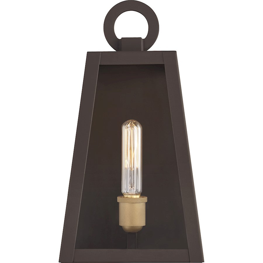 Quoizel Poplar Point 1 Light 12" Outdoor Wall Lantern, Old Bronze