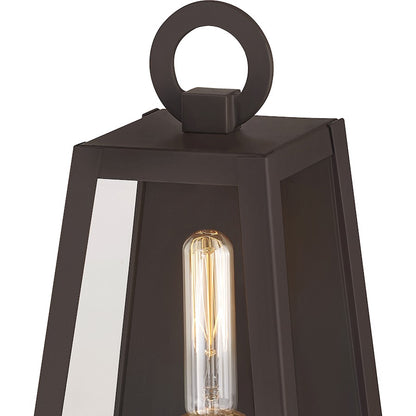 Quoizel Poplar Point 1 Light 12" Outdoor Wall Lantern, Old Bronze
