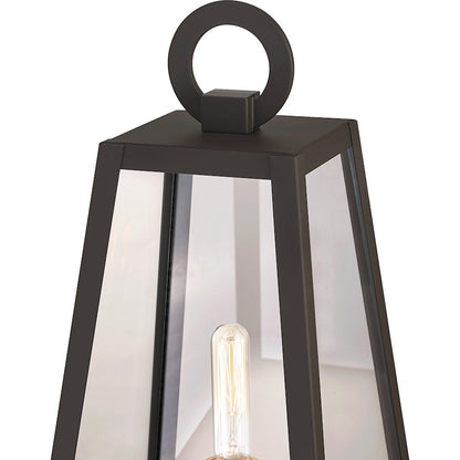 Quoizel Poplar Point 1 Light Outdoor Post Lantern, Old Bronze