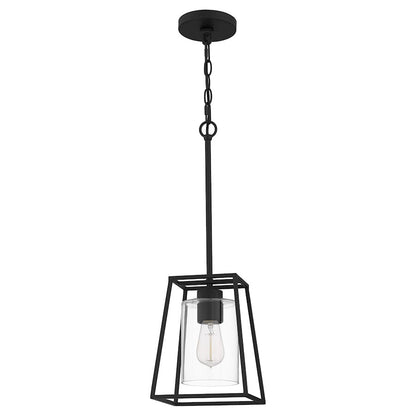 1 Light Mini Pendant, Matte Black