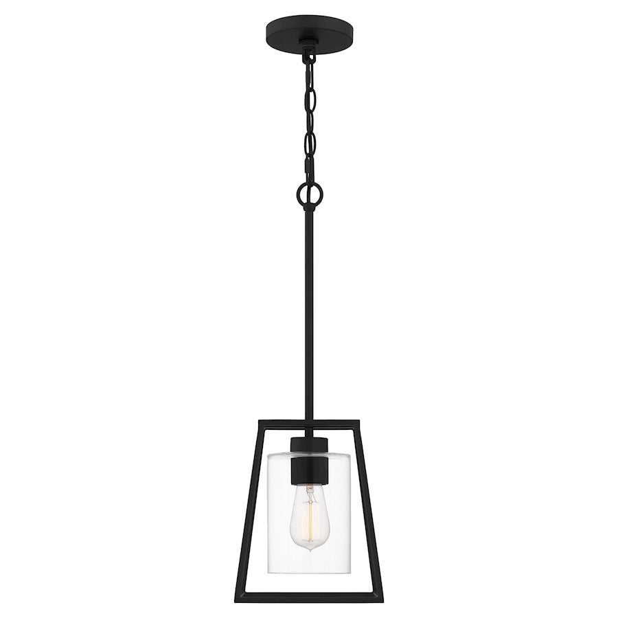 1 Light Mini Pendant, Matte Black