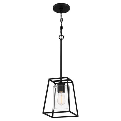 1 Light Mini Pendant, Matte Black