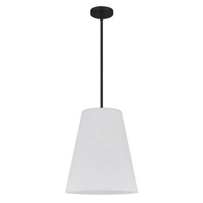 Quoizel Peregrine 14in 1-Light Pendant | Modern Matte Black and Etched Alabaster Glass | Kitchen Island & Dining Room | Model PRGA1514MBK