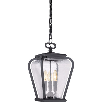 Quoizel Province 3 Light Outdoor Hanging Lantern in Mystic Black