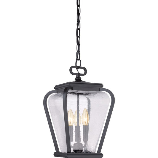 Quoizel Province 3 Light Outdoor Hanging Lantern in Mystic Black