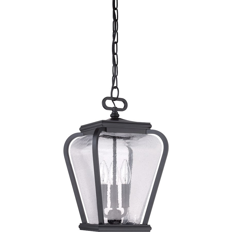 Quoizel Province 3 Light Outdoor Hanging Lantern in Mystic Black