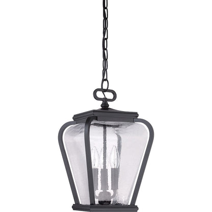Quoizel Province 3 Light Outdoor Hanging Lantern in Mystic Black