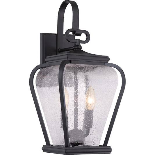 Quoizel Province 2 Light Outdoor Wall Sconce in Mystic Black