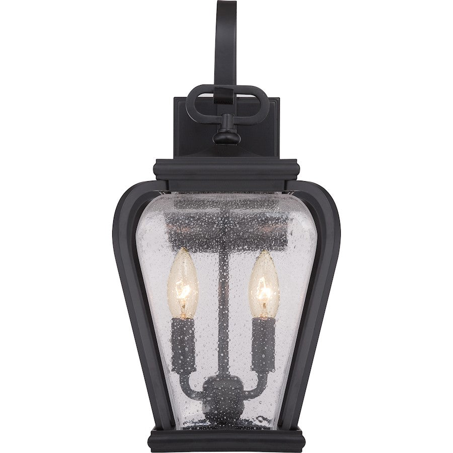 Quoizel Province 2 Light Outdoor Wall Sconce in Mystic Black