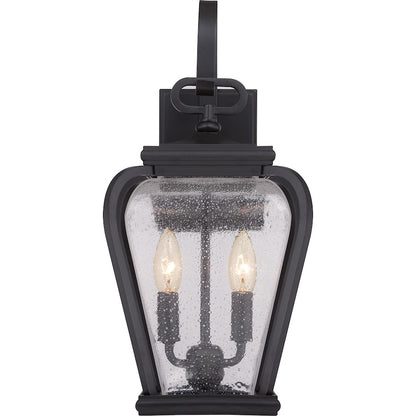 Quoizel Province 2 Light Outdoor Wall Sconce in Mystic Black