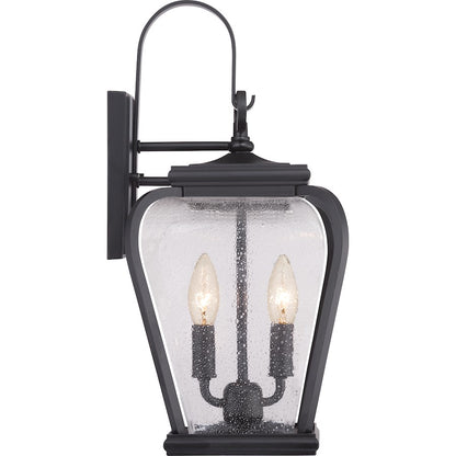 Quoizel Province 2 Light Outdoor Wall Sconce in Mystic Black