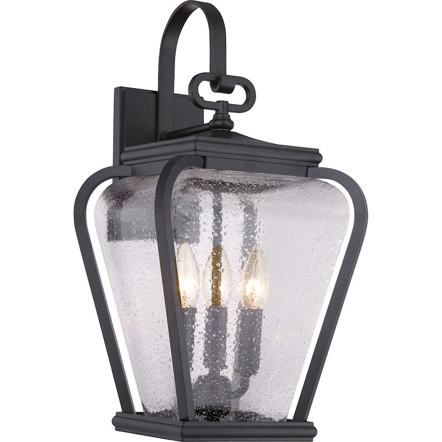 Quoizel Province 3 Light Outdoor Wall Sconce in Mystic Black