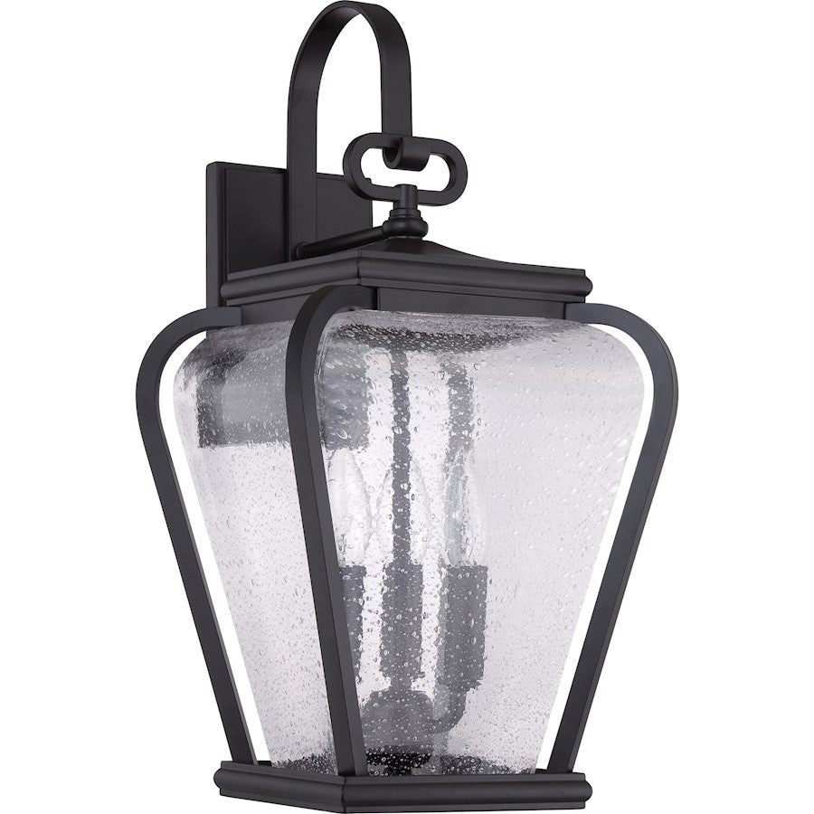 Quoizel Province 3 Light Outdoor Wall Sconce in Mystic Black