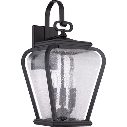 Quoizel Province 3 Light Outdoor Wall Sconce in Mystic Black