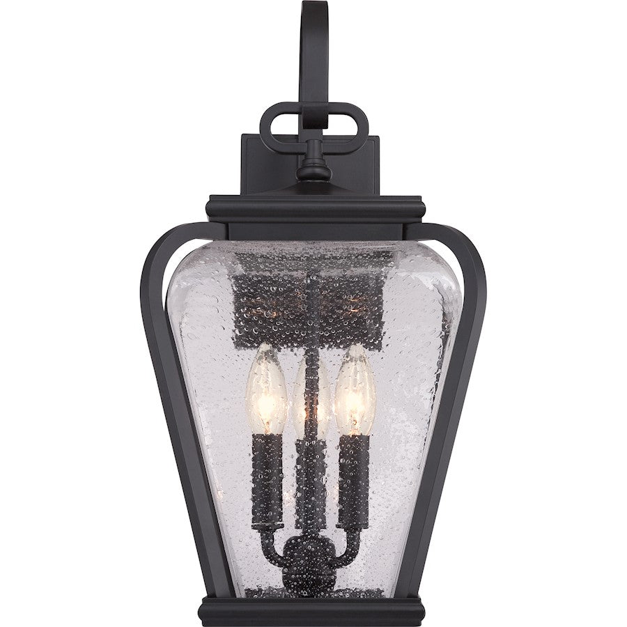 Quoizel Province 3 Light Outdoor Wall Sconce in Mystic Black