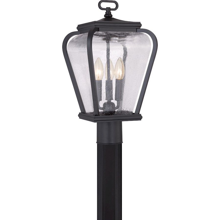 Quoizel Province 3 Light Post Light in Mystic Black