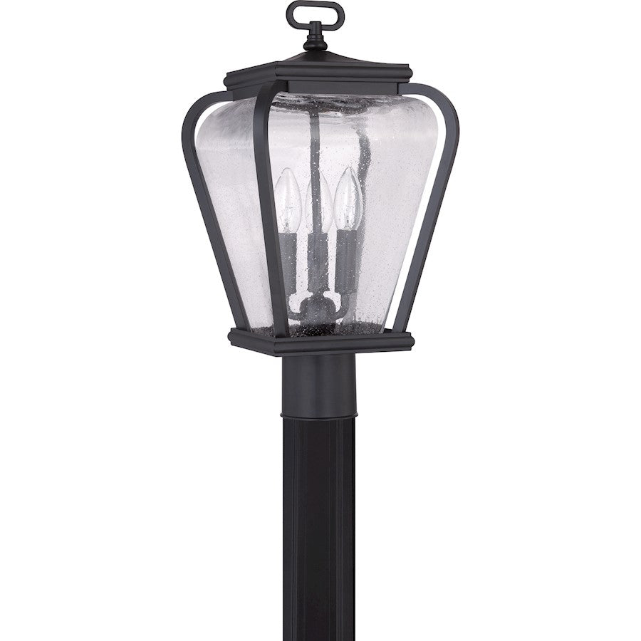 Quoizel Province 3 Light Post Light in Mystic Black