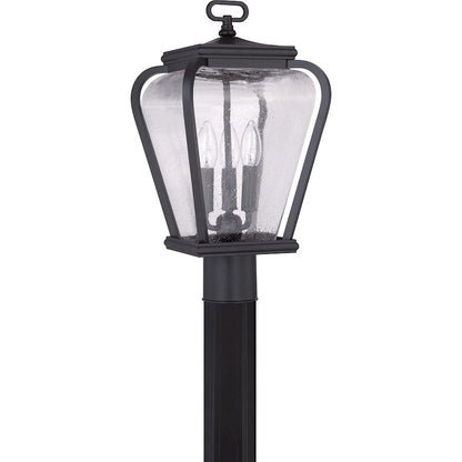 Quoizel Province 3 Light Post Light in Mystic Black