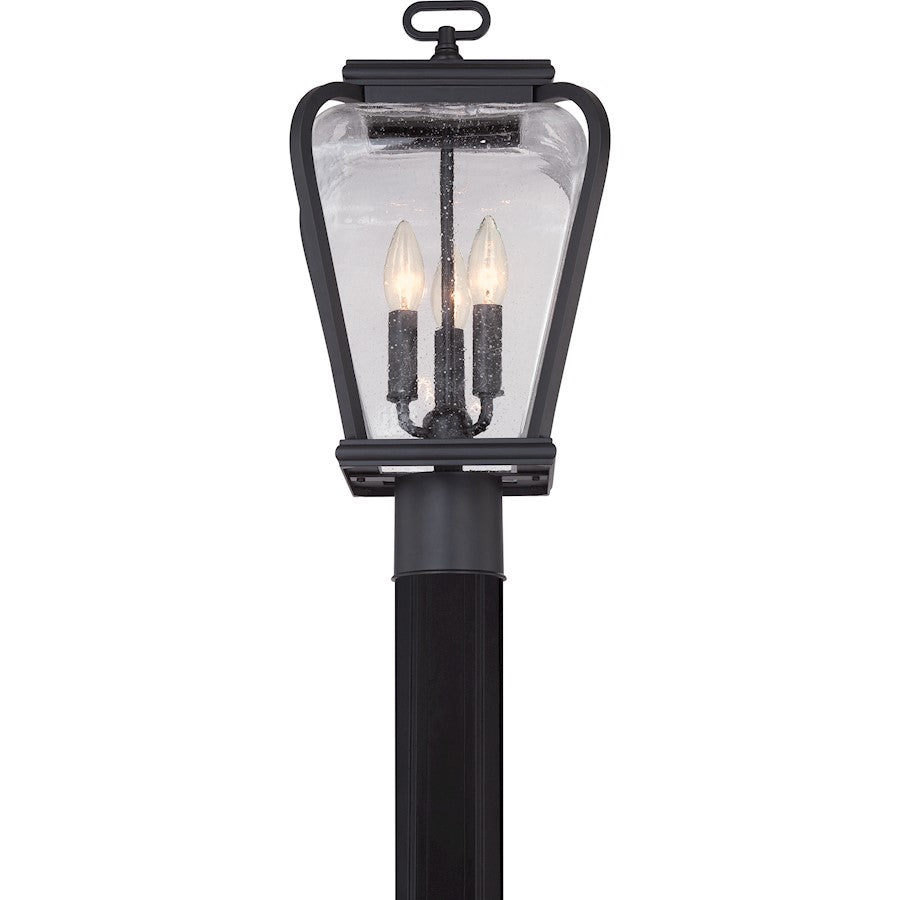 Quoizel Province 3 Light Post Light in Mystic Black