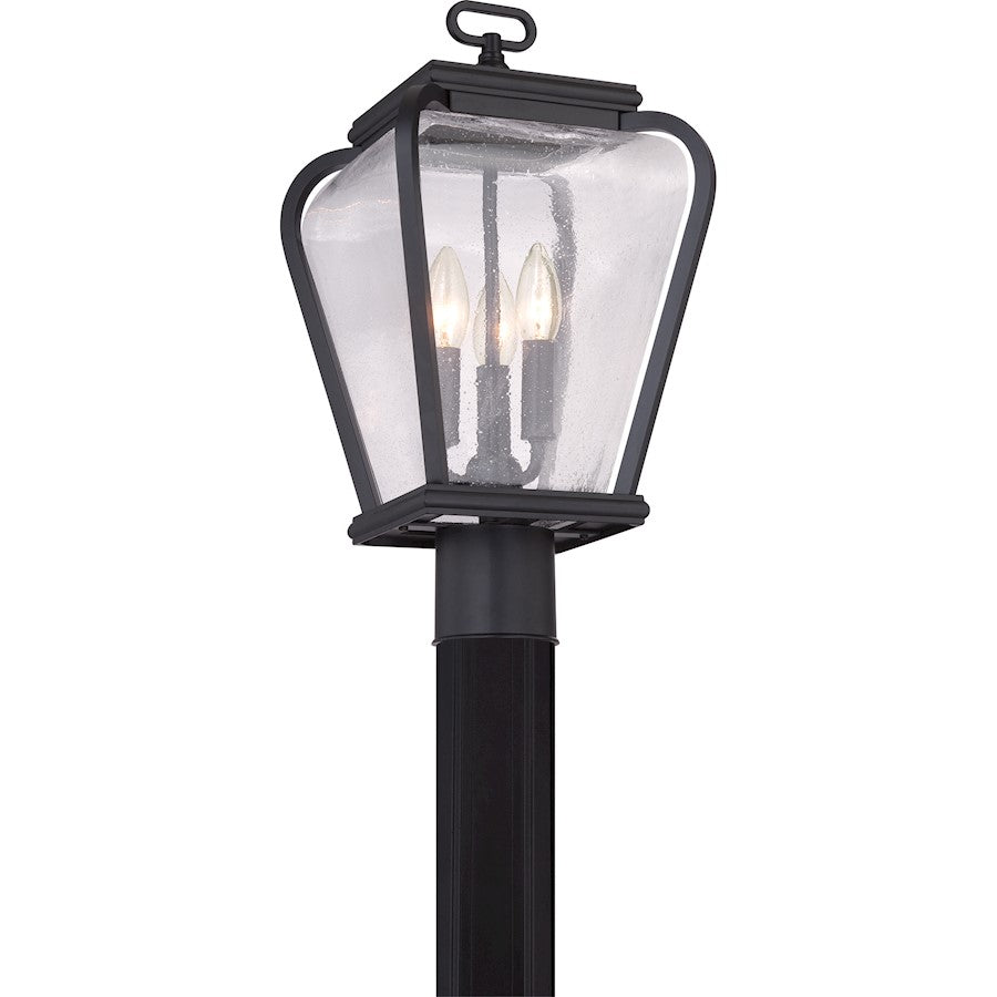 Quoizel Province 3 Light Post Light in Mystic Black