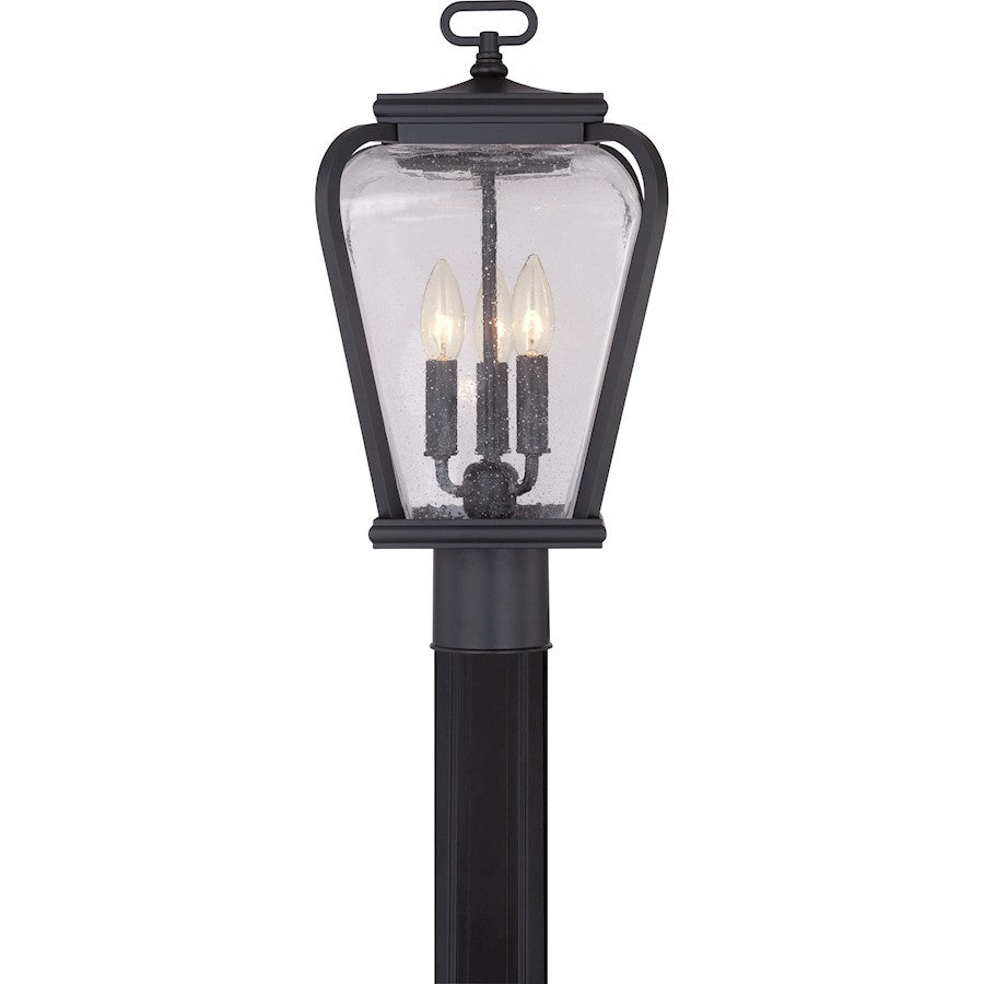 Quoizel Province 3 Light Post Light in Mystic Black