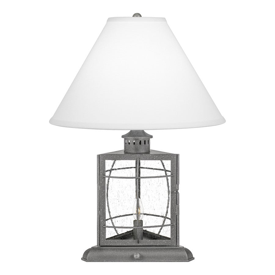 Quoizel 1 Light Portable Lamp, Galvanized