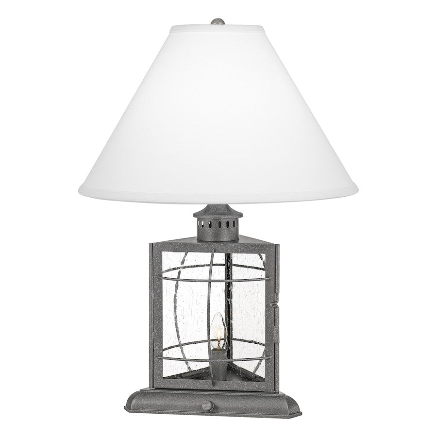 Quoizel 1 Light Portable Lamp, Galvanized