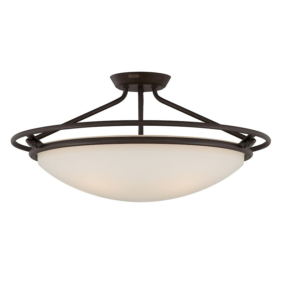 Quoizel 4 Light Quoizel Fixture Semi-Flush Mount in Western Bronze