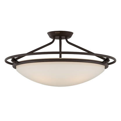Quoizel 4 Light Quoizel Fixture Semi-Flush Mount in Western Bronze