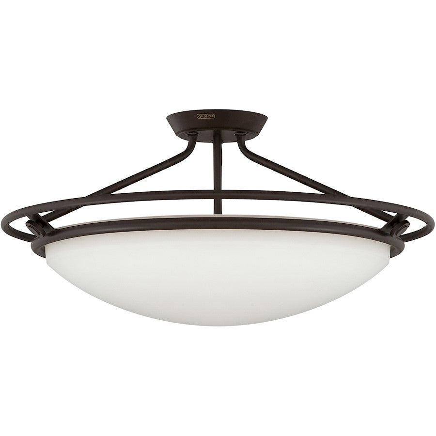 Quoizel 4 Light Quoizel Fixture Semi-Flush Mount in Western Bronze