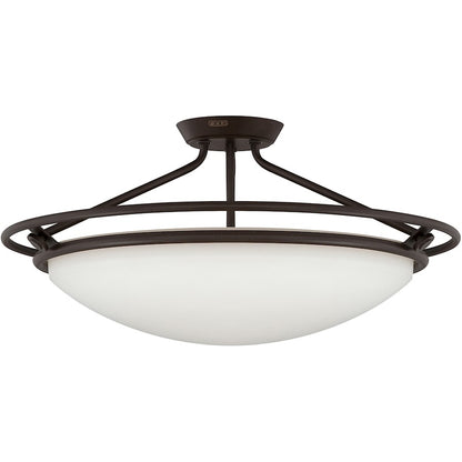 Quoizel 4 Light Quoizel Fixture Semi-Flush Mount in Western Bronze