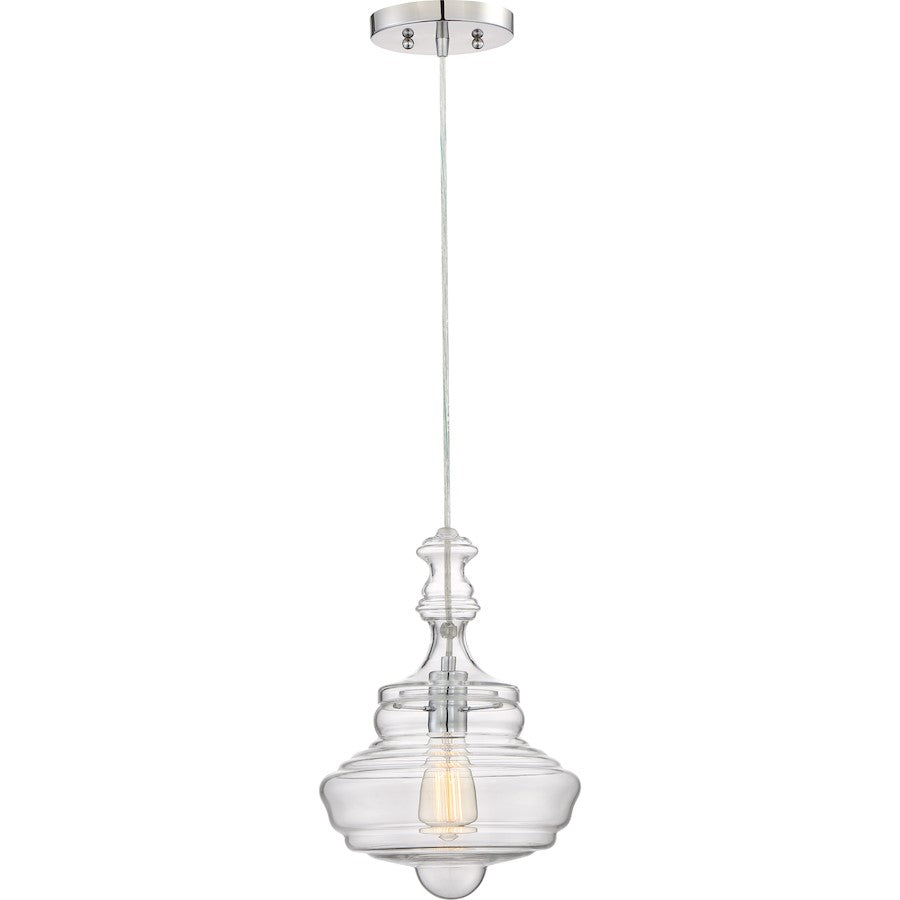 Quoizel Lighting Quoizel Fixture 1 Light Pendant, Polished Chrome