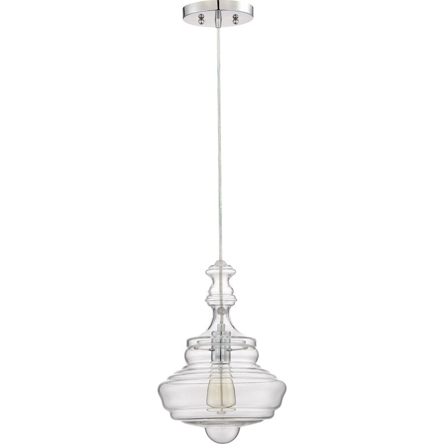 Quoizel Lighting Quoizel Fixture 1 Light Pendant, Polished Chrome