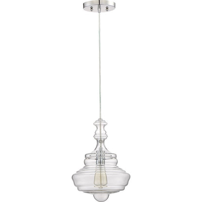 Quoizel Lighting Quoizel Fixture 1 Light Pendant, Polished Chrome